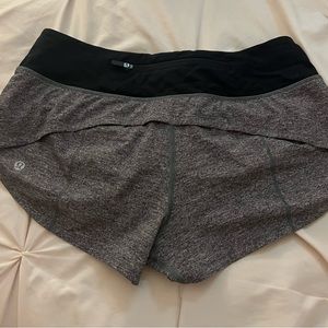 Lululemon grey speed ups 2.5 in
